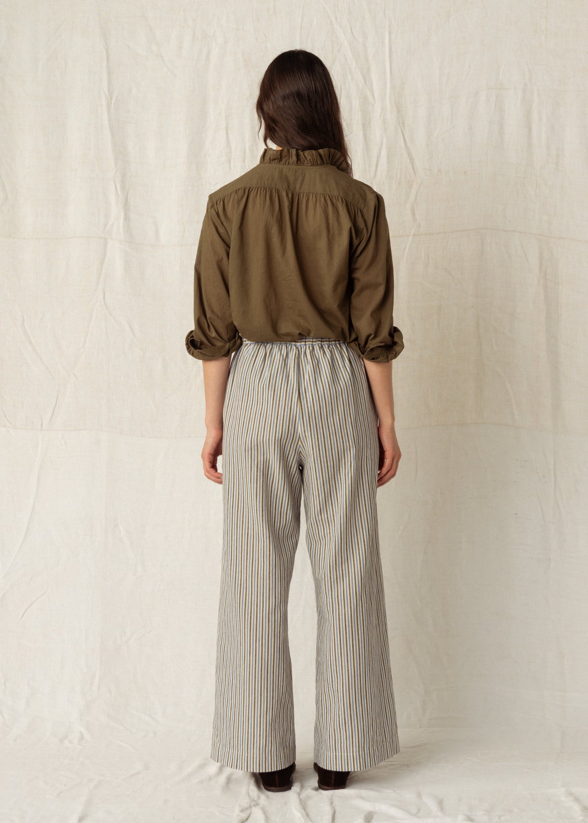 IVAN PALAZZO TROUSERS — BLUE STRIPE