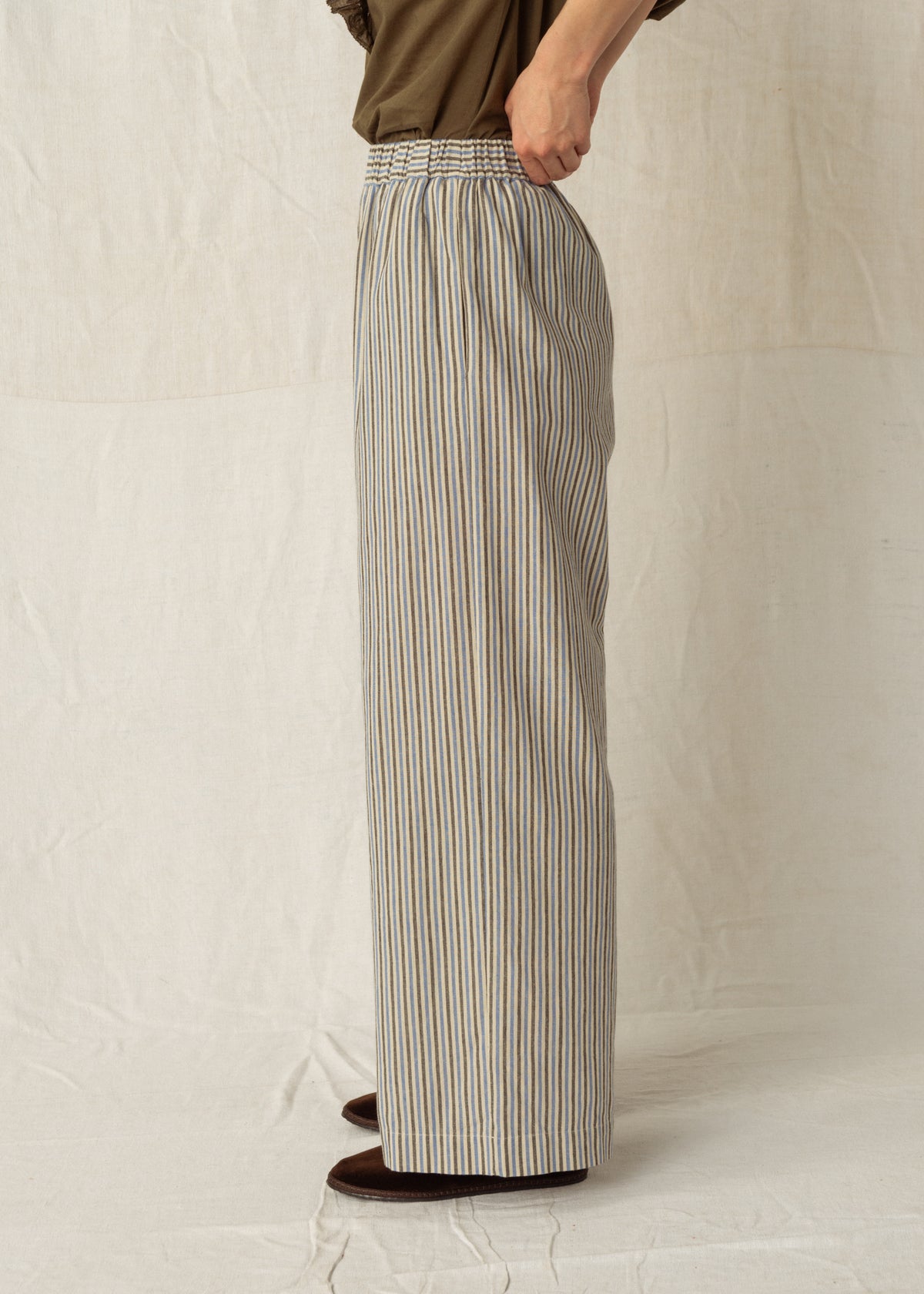 IVAN PALAZZO TROUSERS — BLUE STRIPE