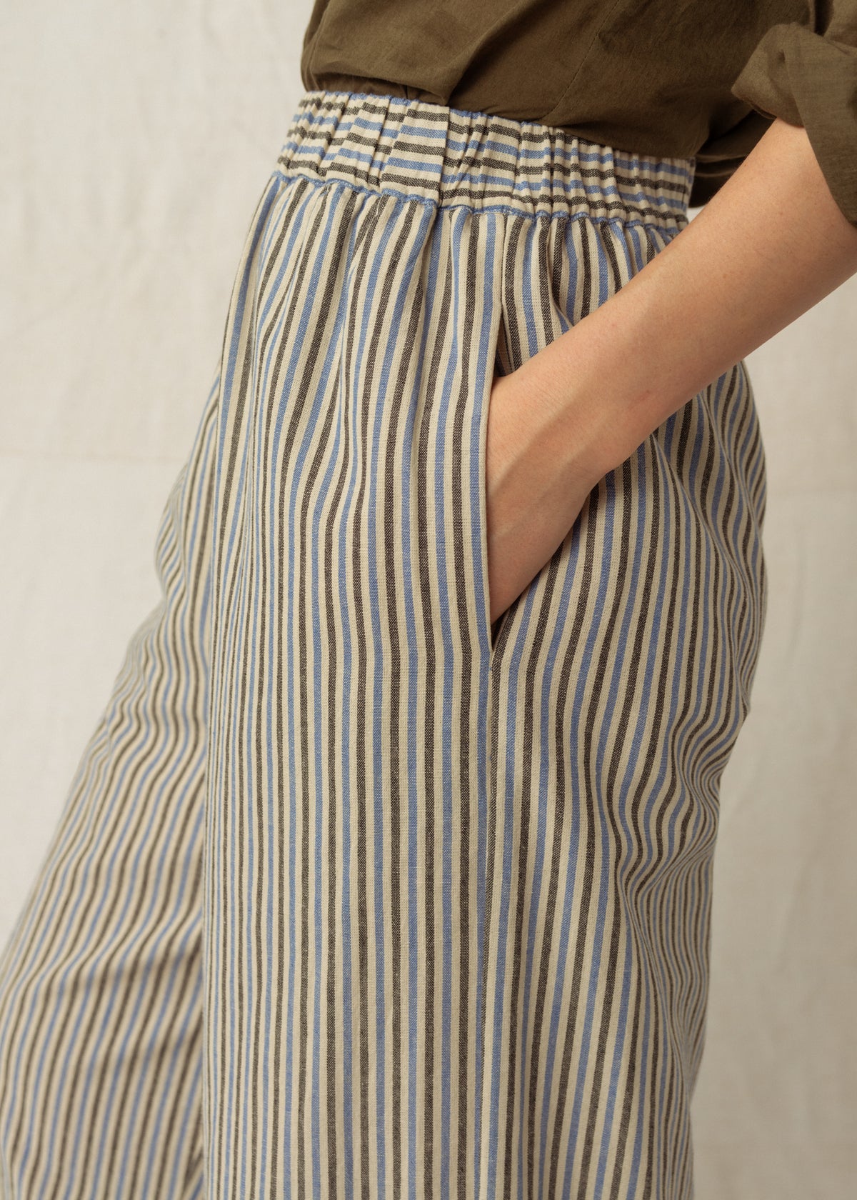 IVAN PALAZZO TROUSERS — BLUE STRIPE
