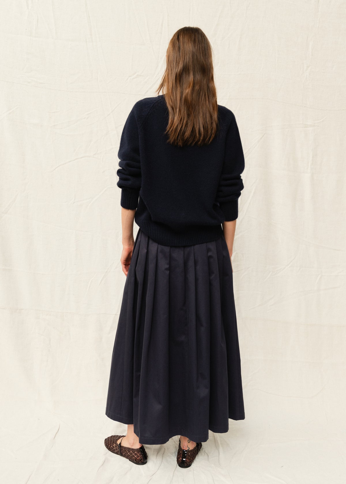 AUTEUIL CASHMERE JUMPER — NAVY