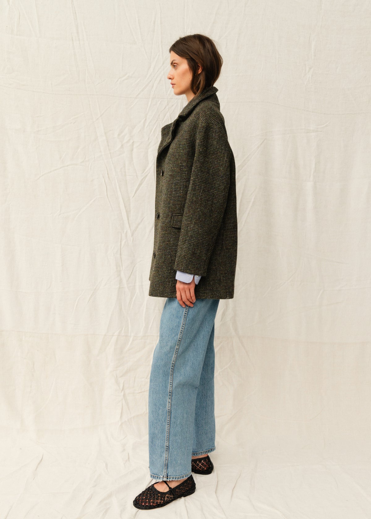 JANE JACKET — KHAKI TWEED