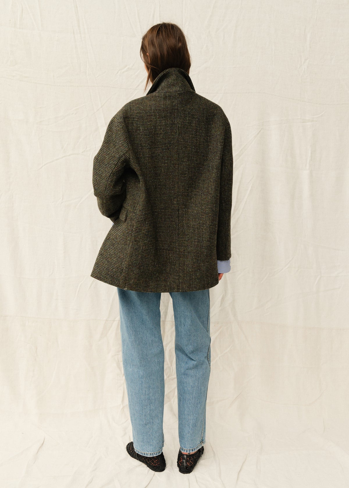 JANE JACKET — KHAKI TWEED