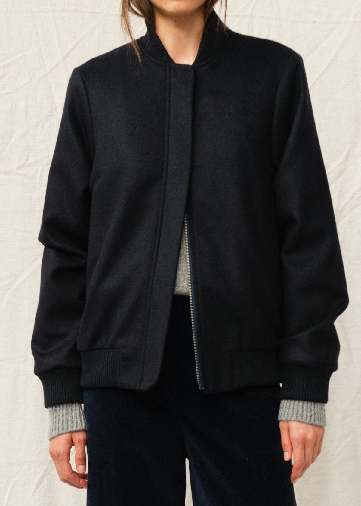 JUDD BOMBER JACKET — NAVY