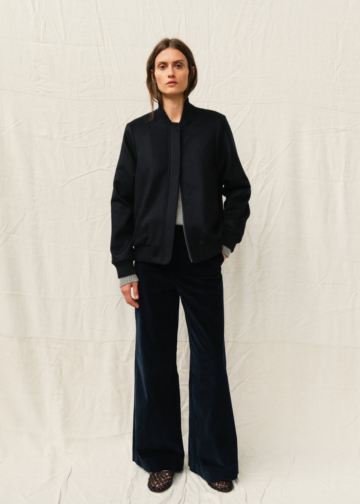 JUDD BOMBER JACKET — NAVY