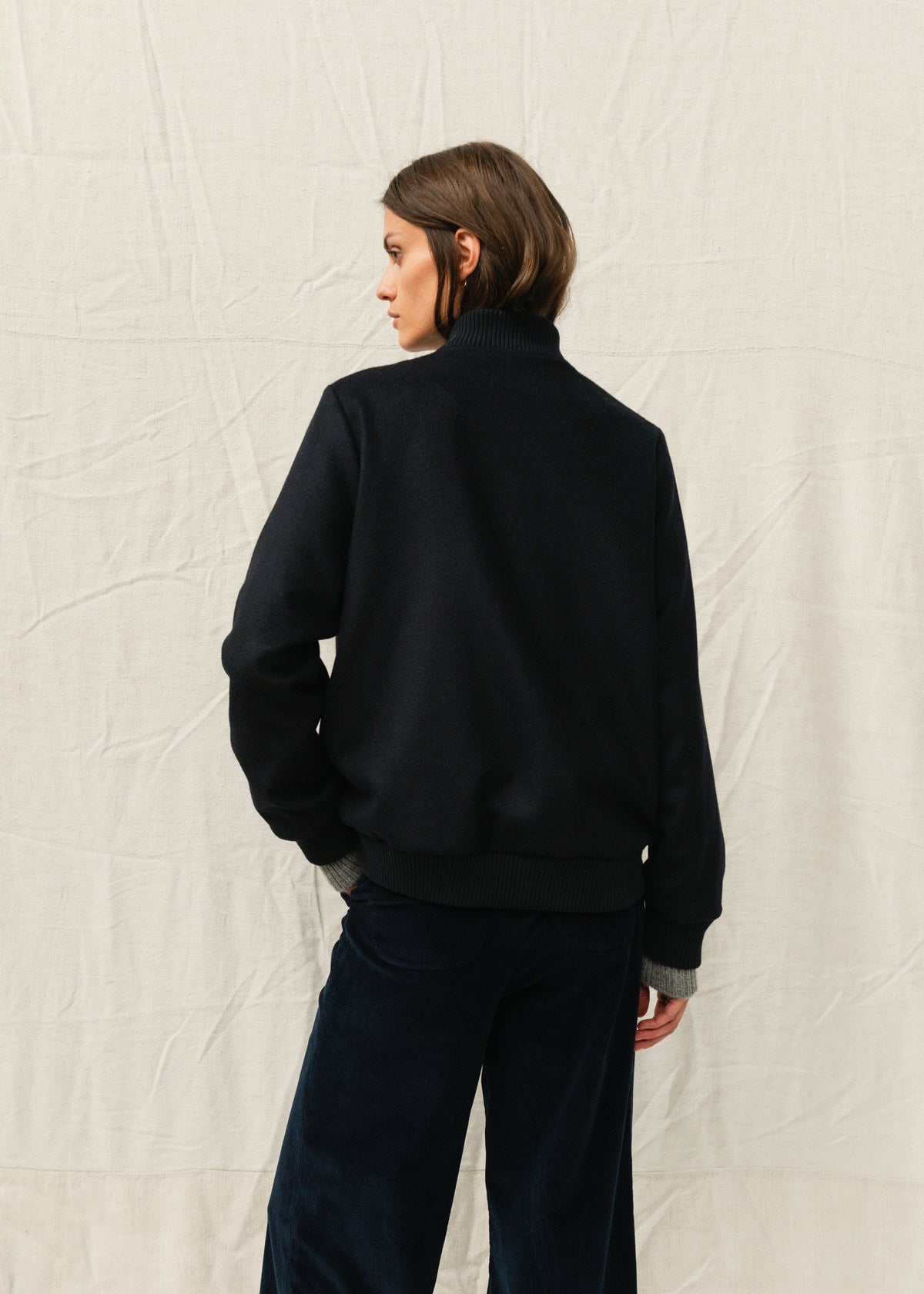 JUDD BOMBER JACKET — NAVY