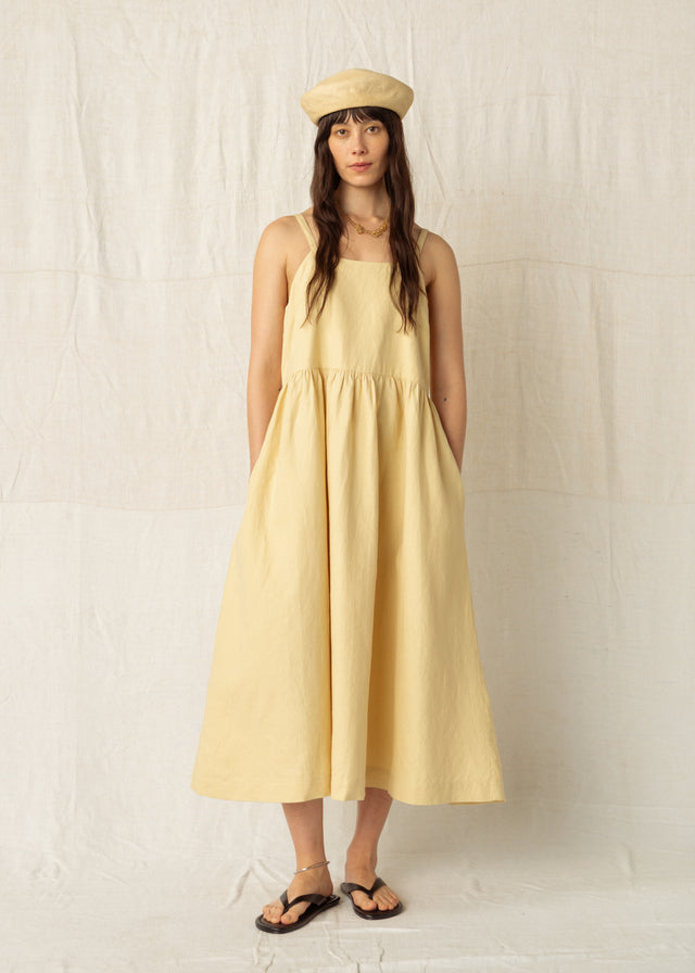 KAIA DRESS — STRAW