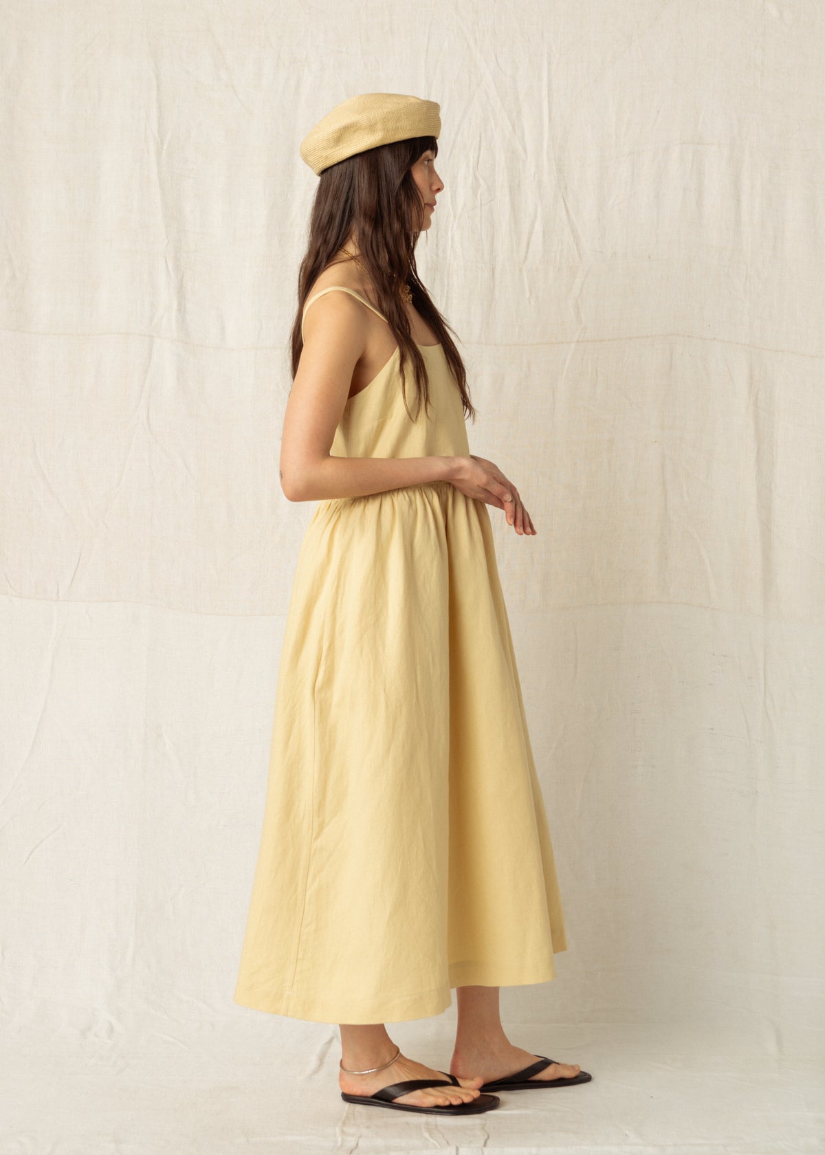 KAIA DRESS — STRAW