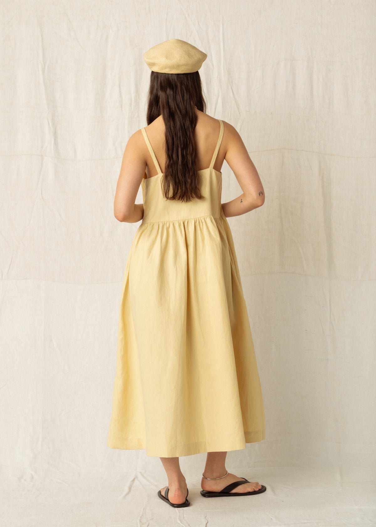 KAIA DRESS — STRAW