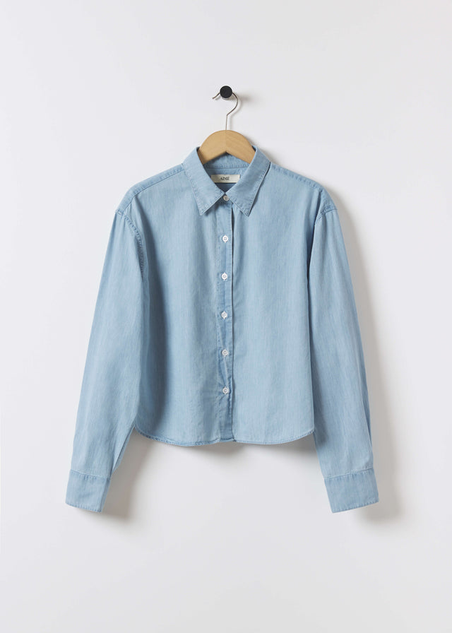 KIERA SHIRT — LIGHT BLUE DENIM