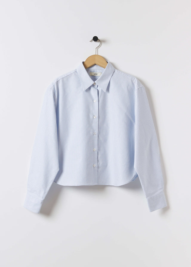 KIERA SHIRT — LIGHT BLUE STRIPE