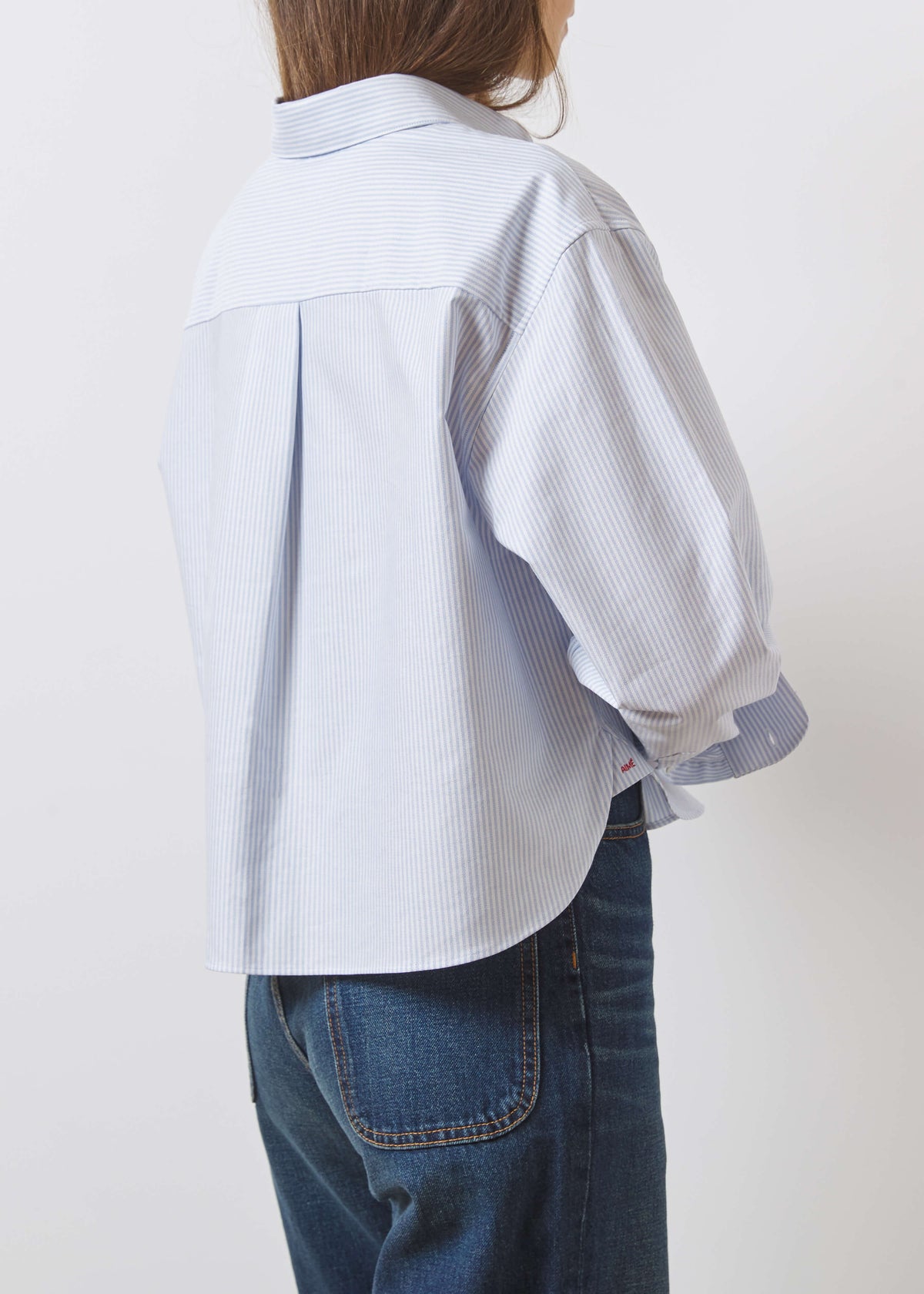 KIERA SHIRT — LIGHT BLUE STRIPE