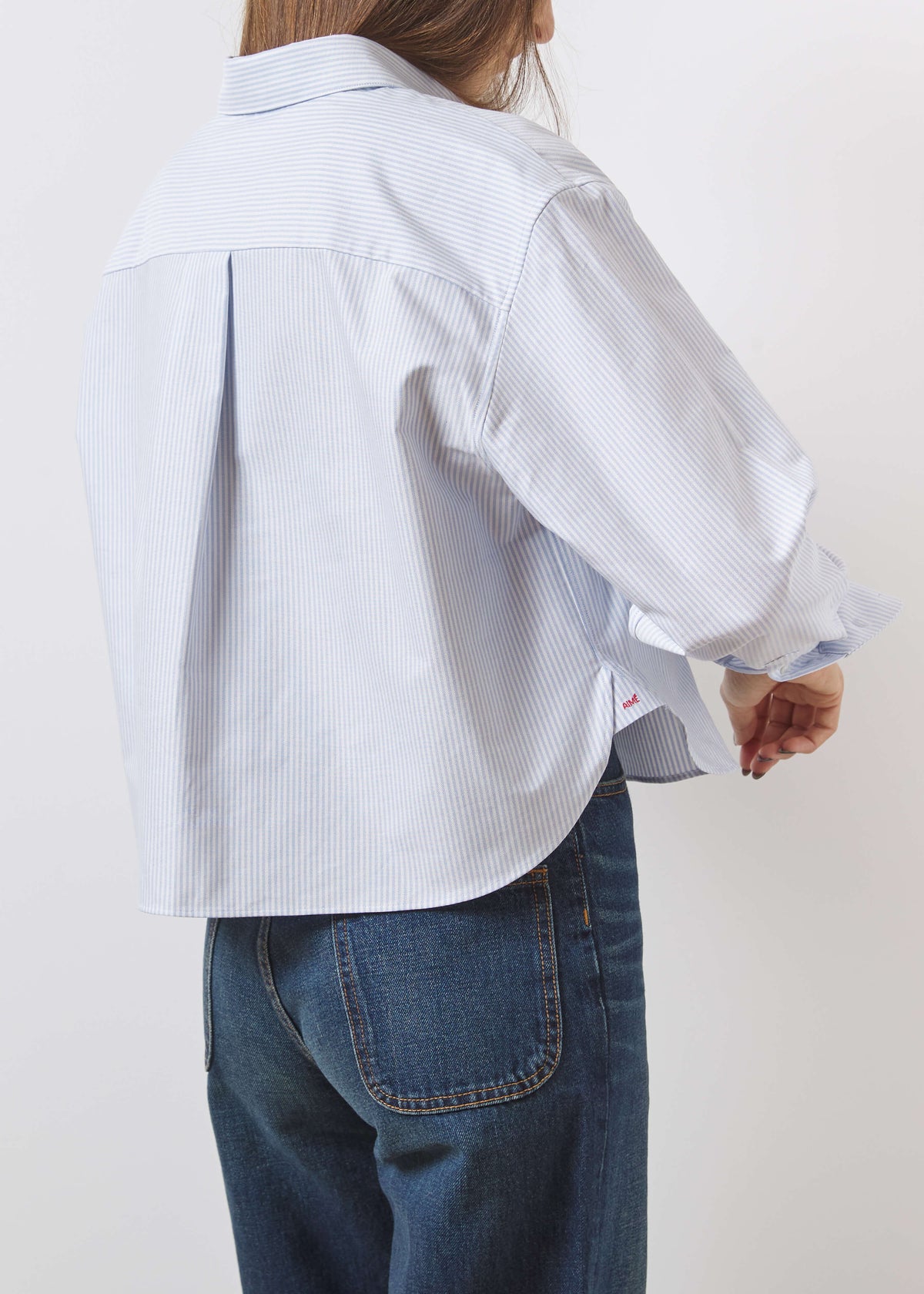 KIERA SHIRT — LIGHT BLUE STRIPE