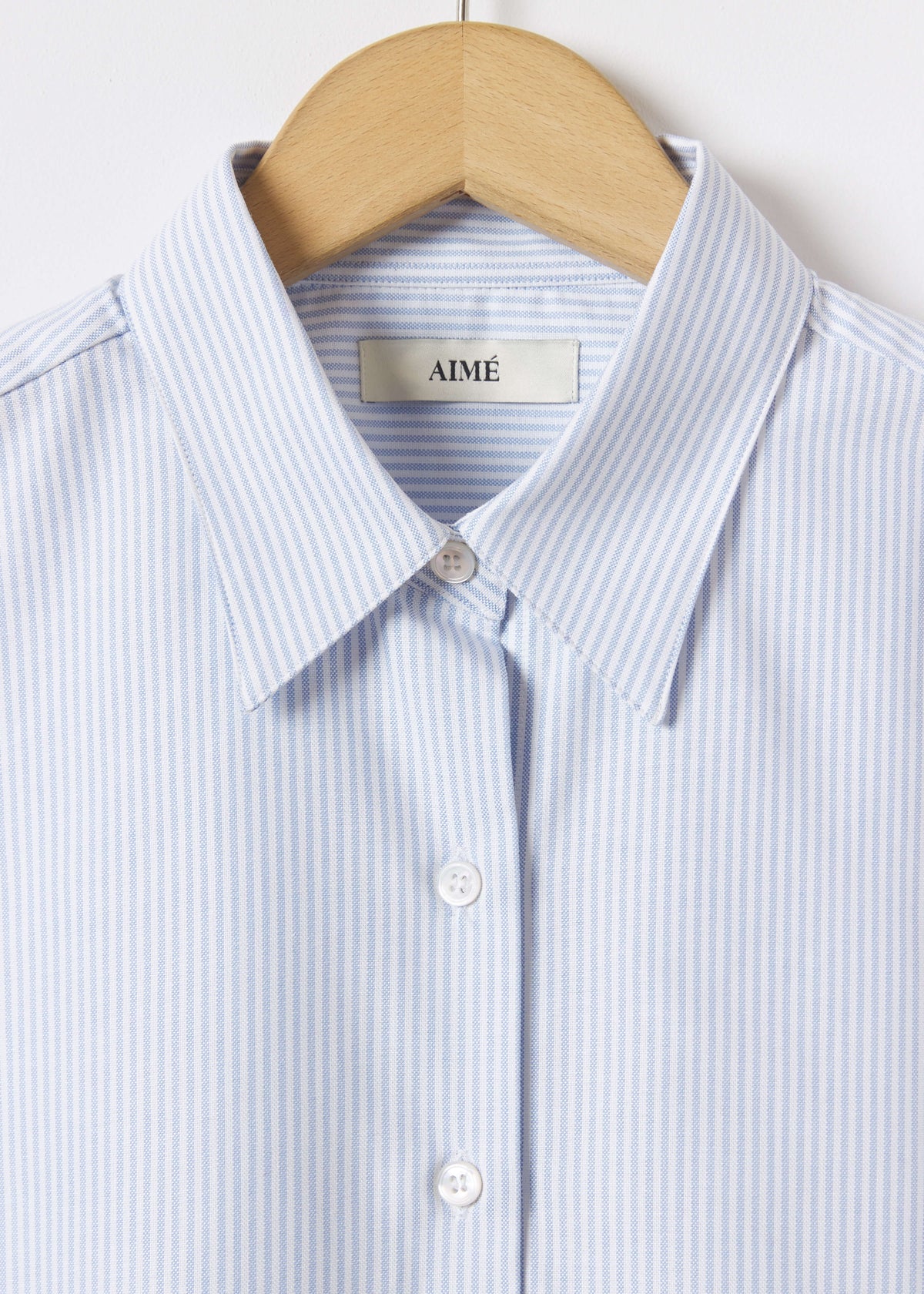 KIERA SHIRT — LIGHT BLUE STRIPE