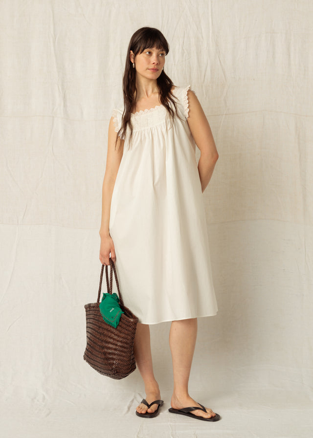 KITTY DRESS — CHALK