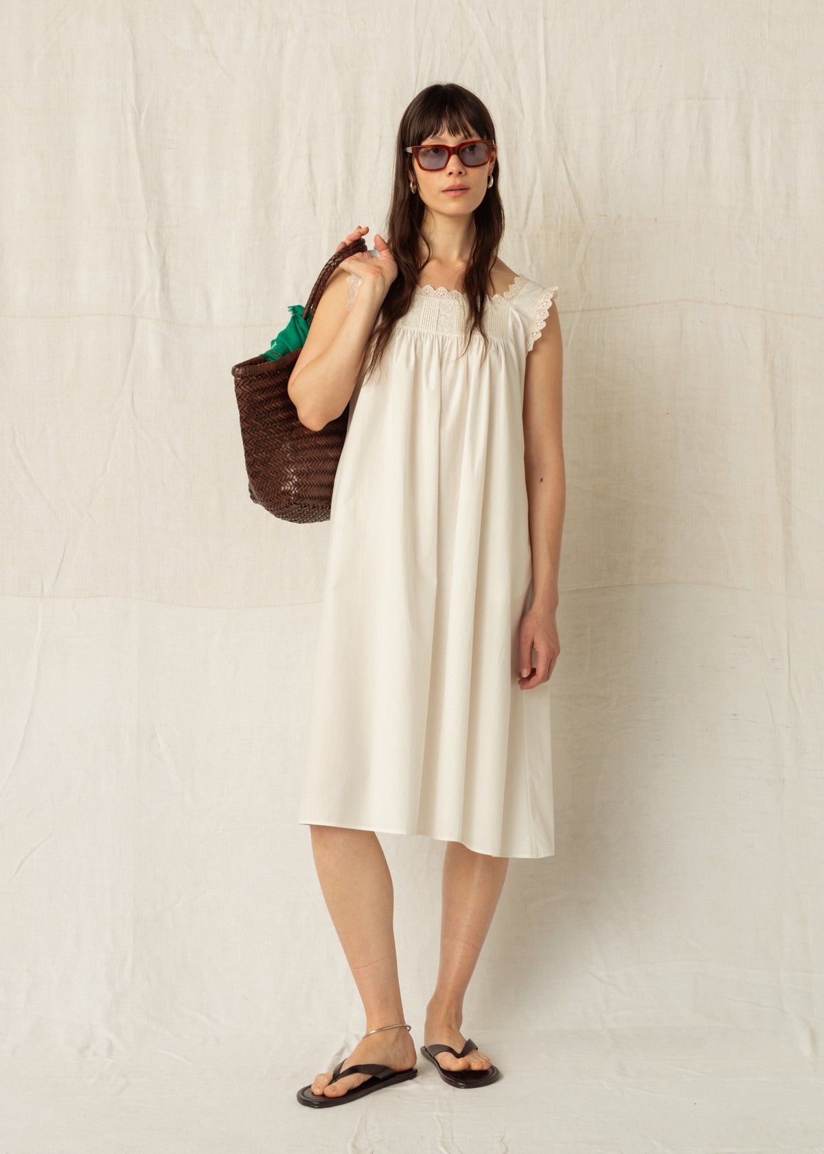 KITTY DRESS — CHALK