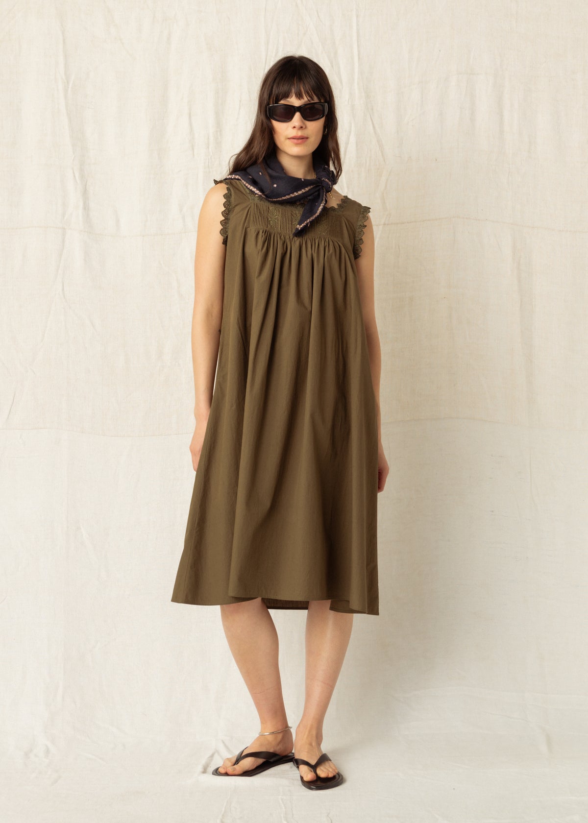 KITTY DRESS — KHAKI