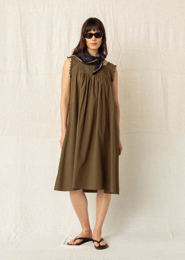 KITTY DRESS — KHAKI
