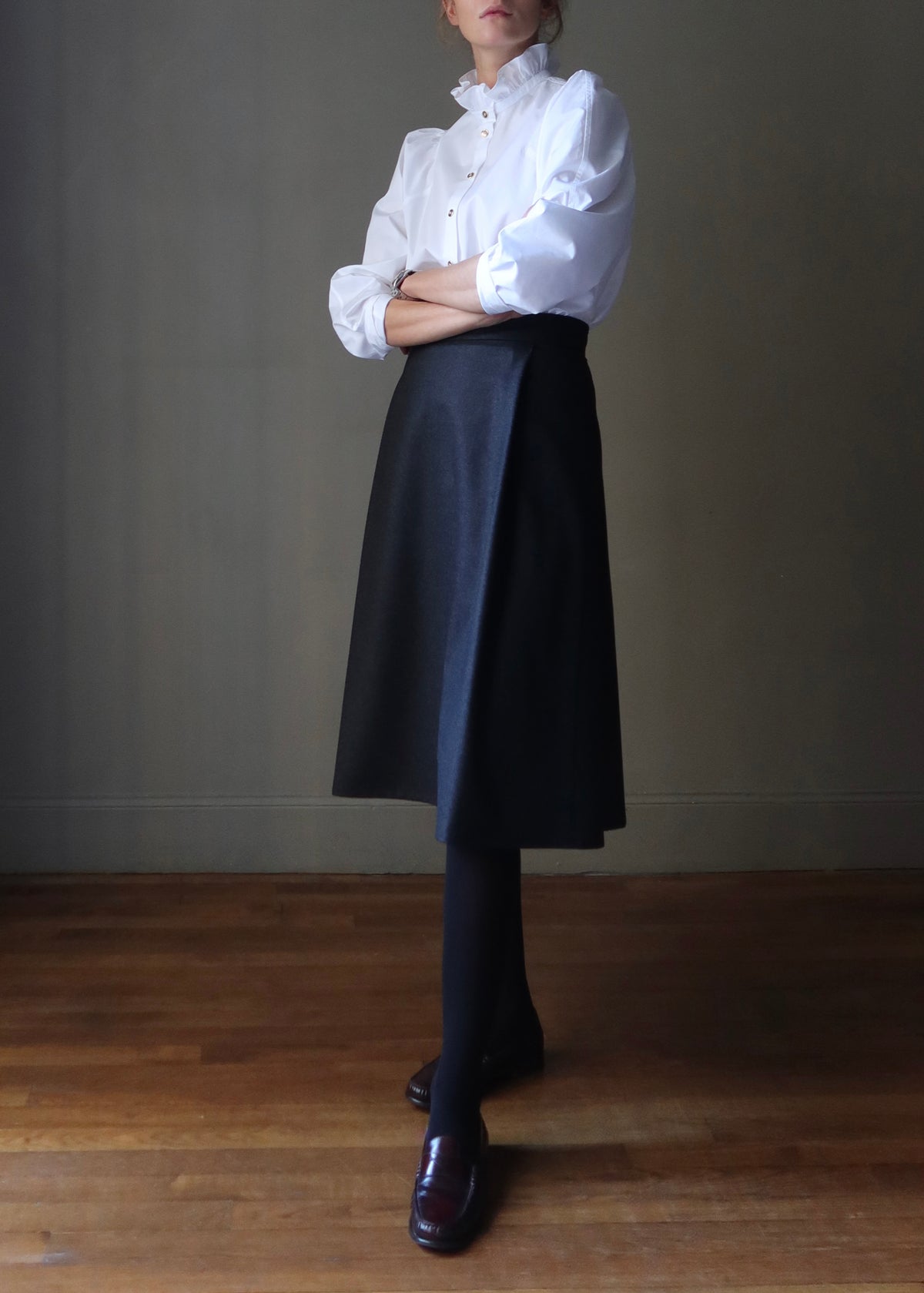 Atlantique Ascoli AW23 Skirt Tallieur, Dark Grey