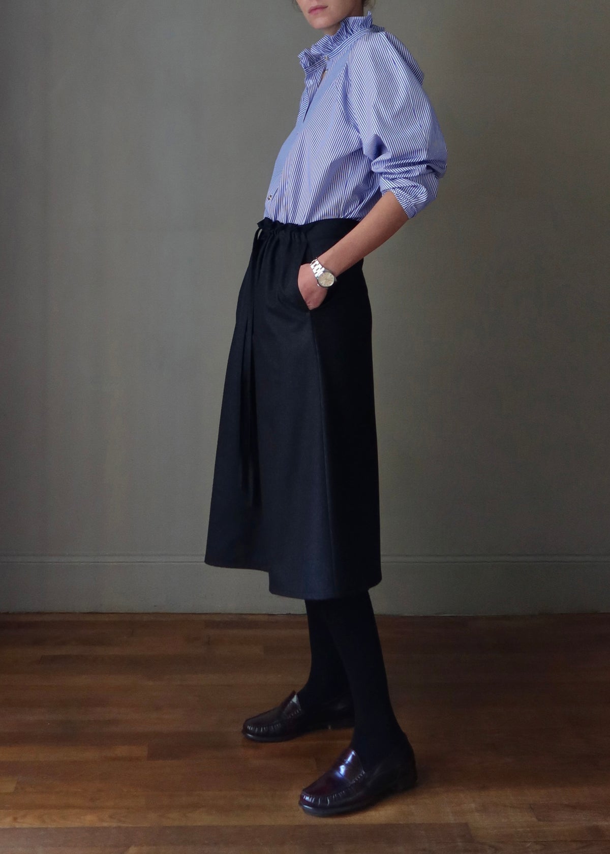 Atlantique Ascoli AW23 Skirt Tallieur, Dark Grey