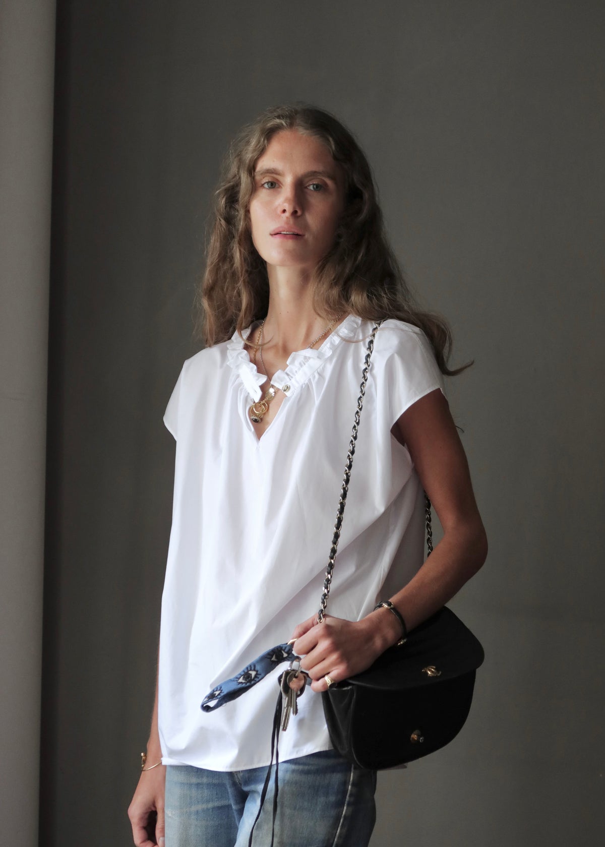 HALO BLOUSE — WHITE