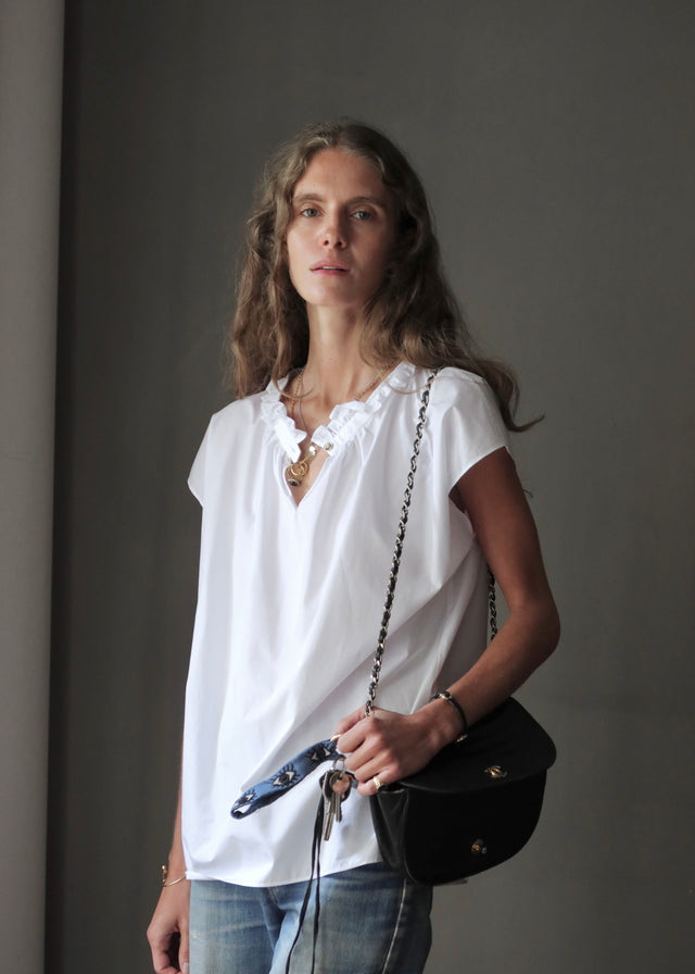 HALO BLOUSE — WHITE