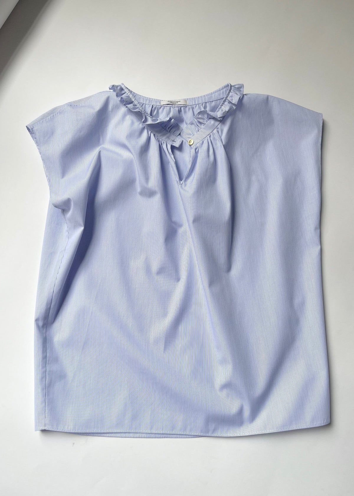 HALO BLOUSE — PINSTRIPE