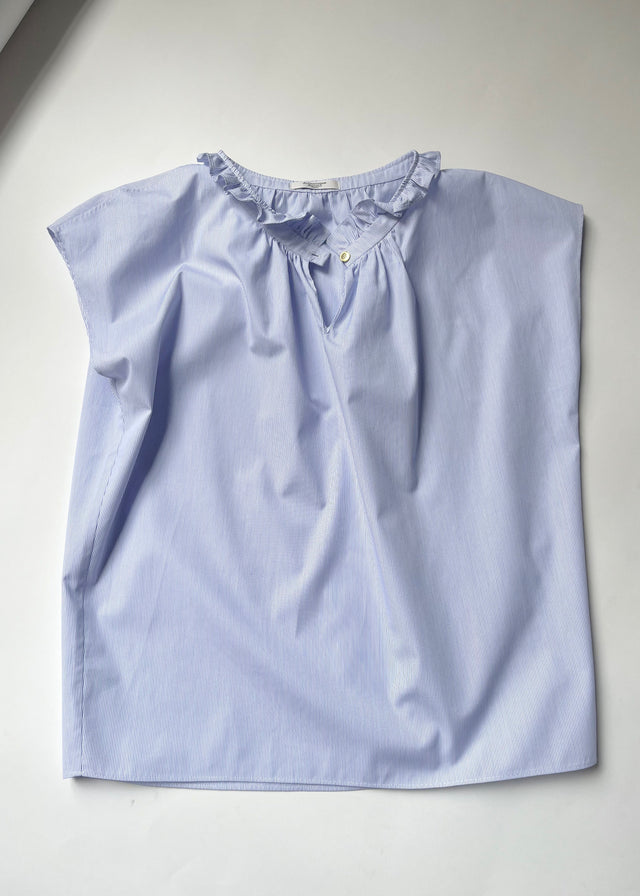 HALO BLOUSE — PINSTRIPE