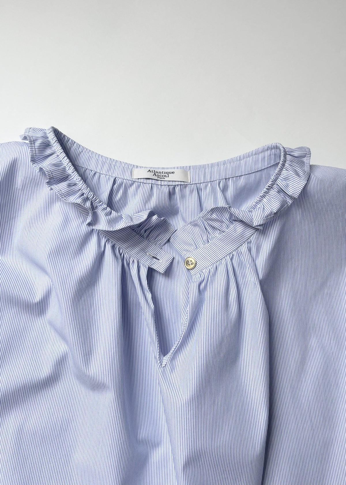 HALO BLOUSE — PINSTRIPE