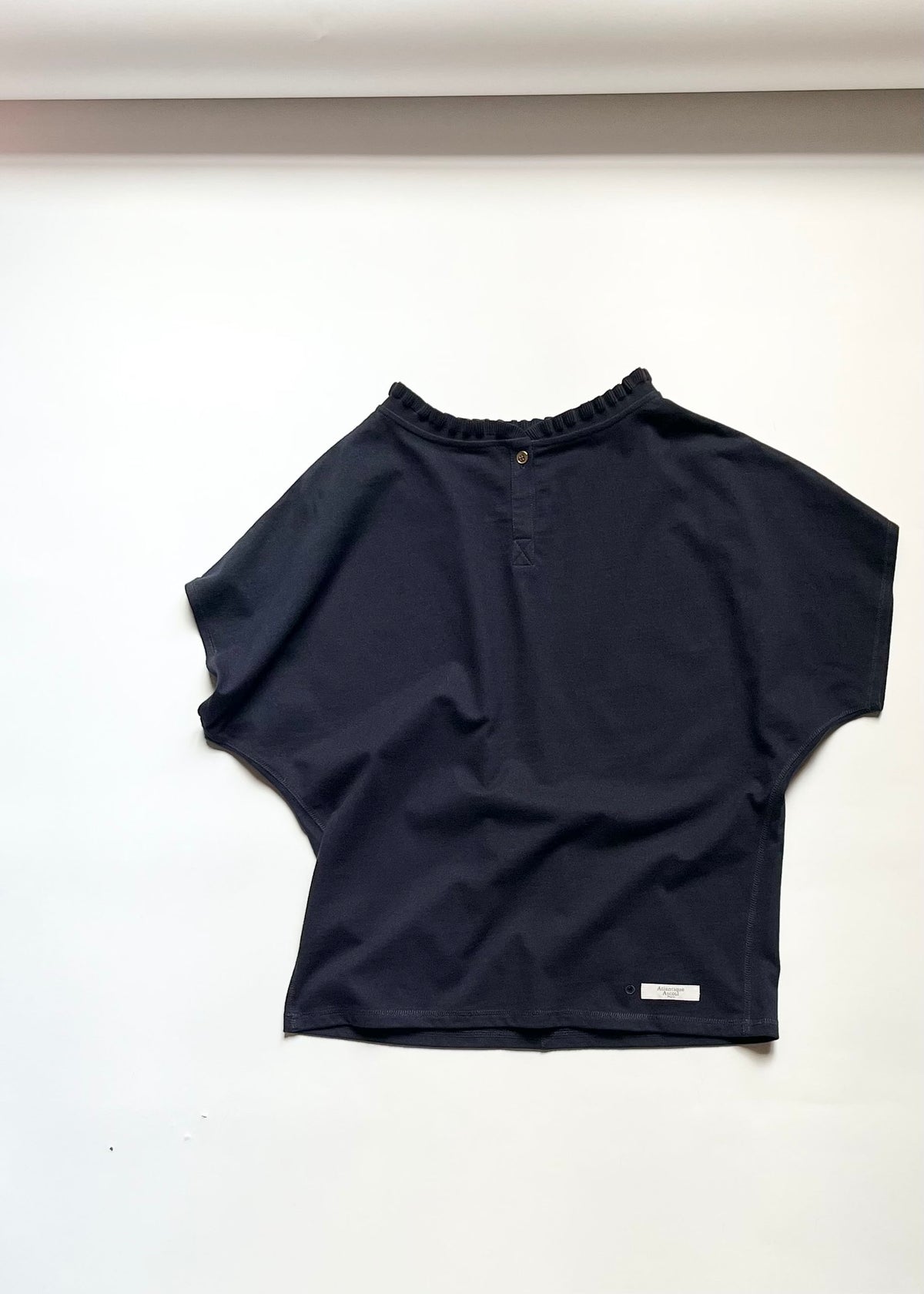 HENLEY SWEATBLOUSE — NERO