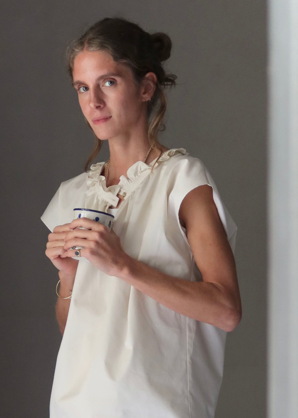 HALO BLOUSE — PALE YELLOW