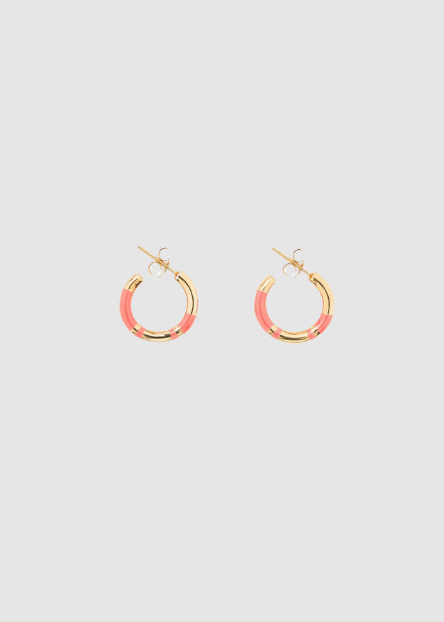 POSITANO MINI HOOP EARRINGS — ROSE