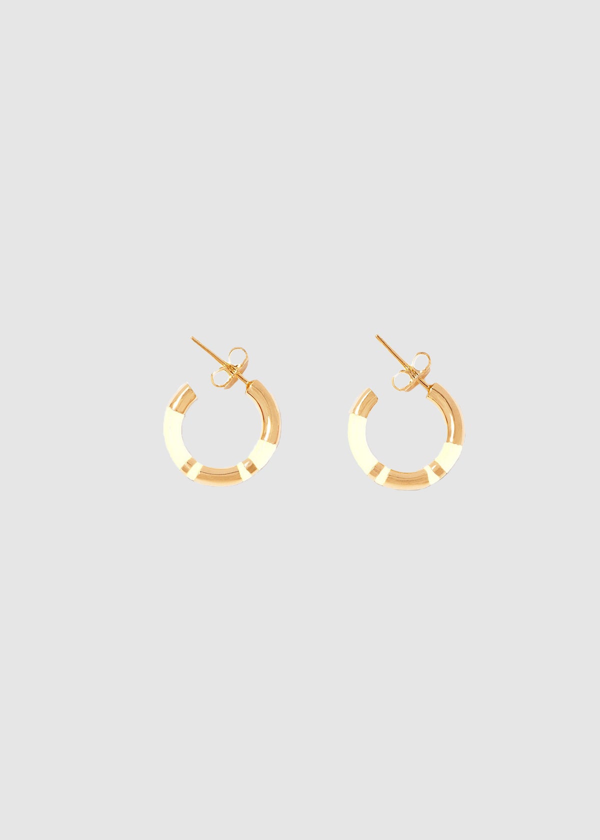 POSITANO MINI HOOP EARRINGS — IVORY