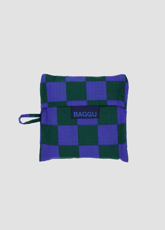 STANDARD BAGGU — IRIS/GREEN CHECK