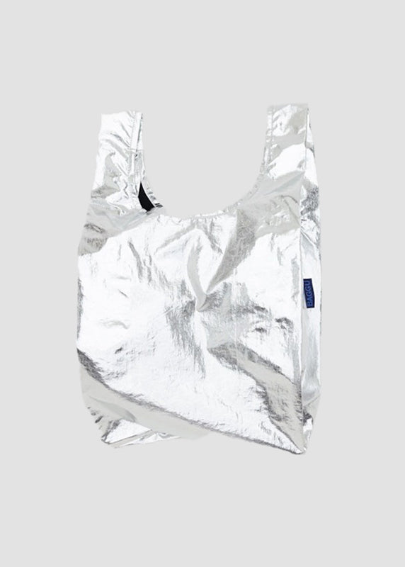 STANDARD BAGGU — METALLIC SILVER