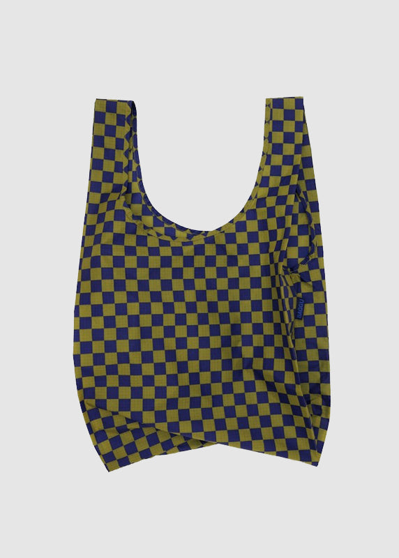 STANDARD BAGGU — PEAR/NAVY CHECK