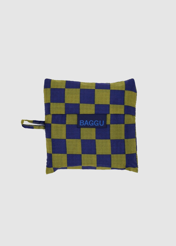 STANDARD BAGGU — PEAR/NAVY CHECK