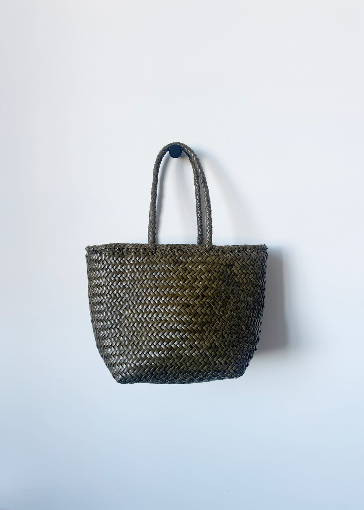 SMALL GRACE BASKET BAG — KHAKI