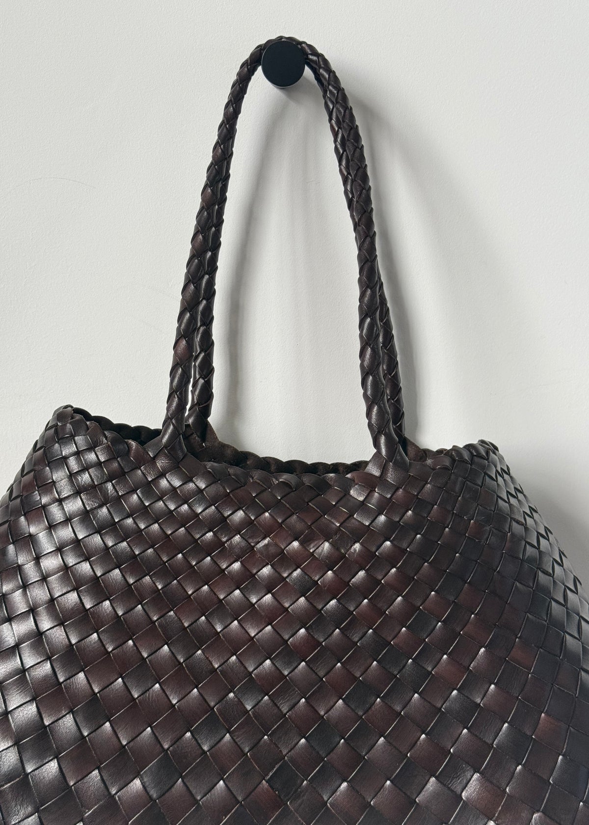 BIG SANTA CROCE BAG — DARK BROWN