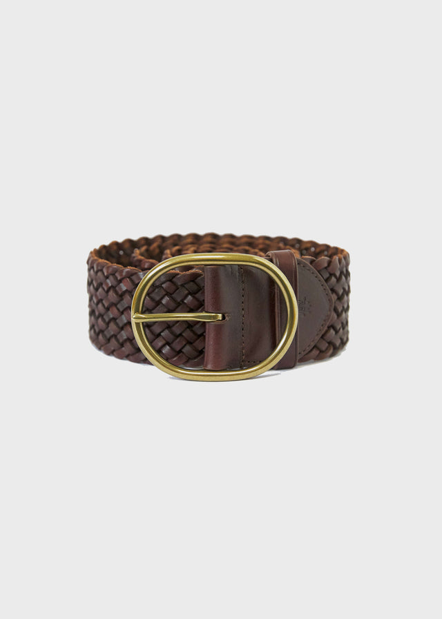 WOVEN LEATHER BELT — BRUCIATO