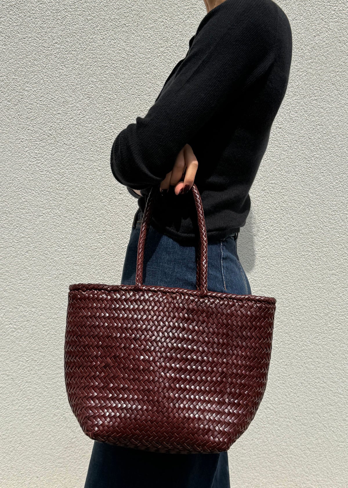 SMALL GRACE BASKET BAG — BRUCIATO