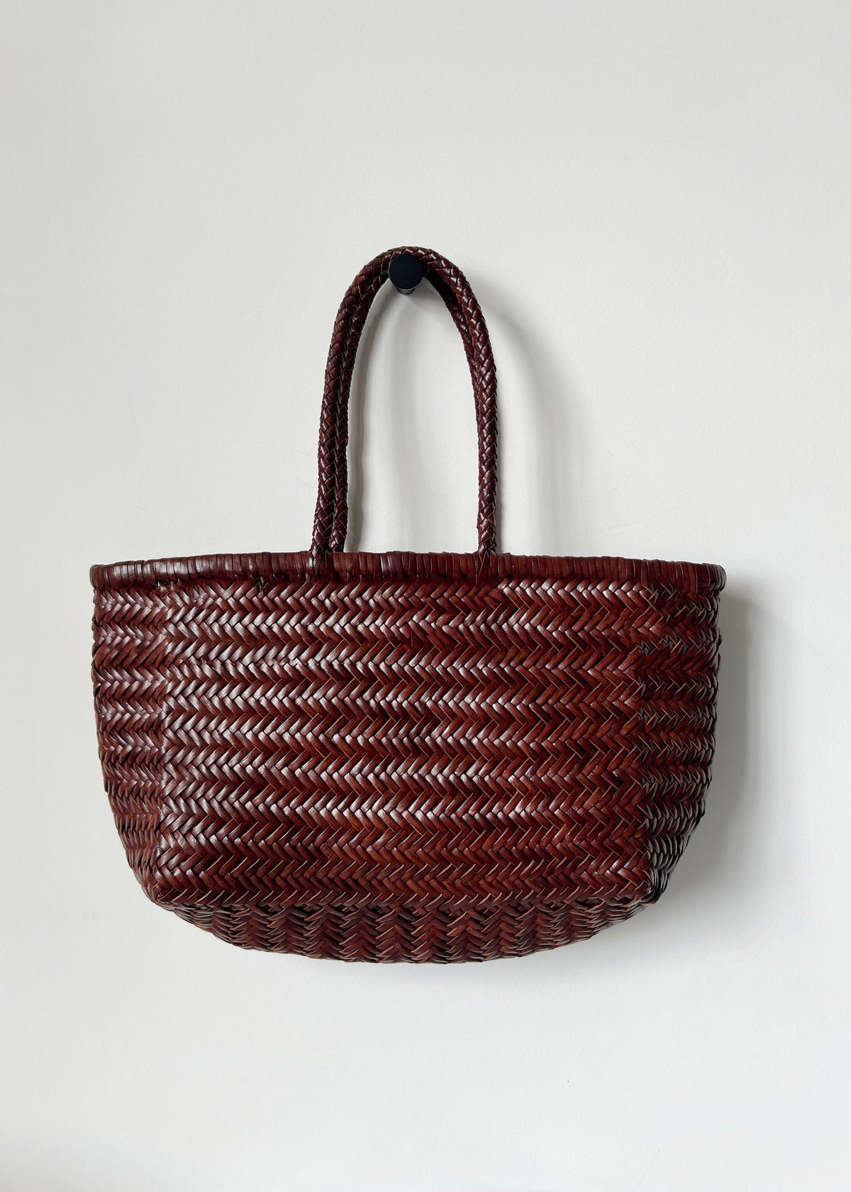 LARGE BAMBOO TRIPLE JUMP BASKET BAG — BRUCIATO