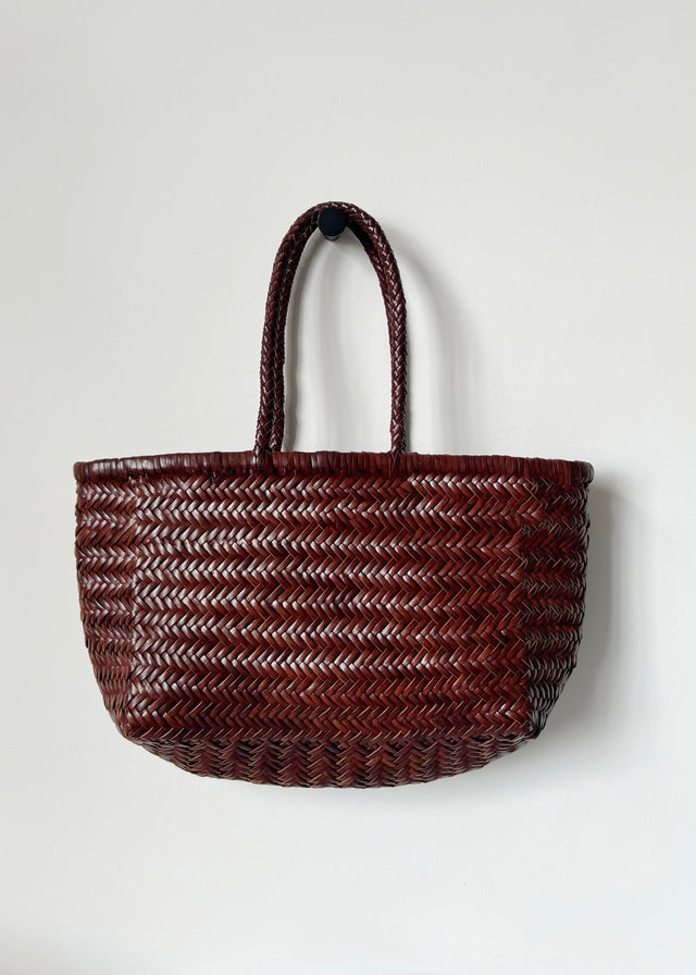 LARGE BAMBOO TRIPLE JUMP BASKET BAG — BRUCIATO