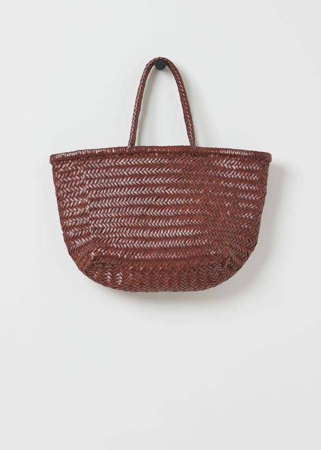 LARGE BAMBOO TRIPLE JUMP BASKET BAG — BRUCIATO