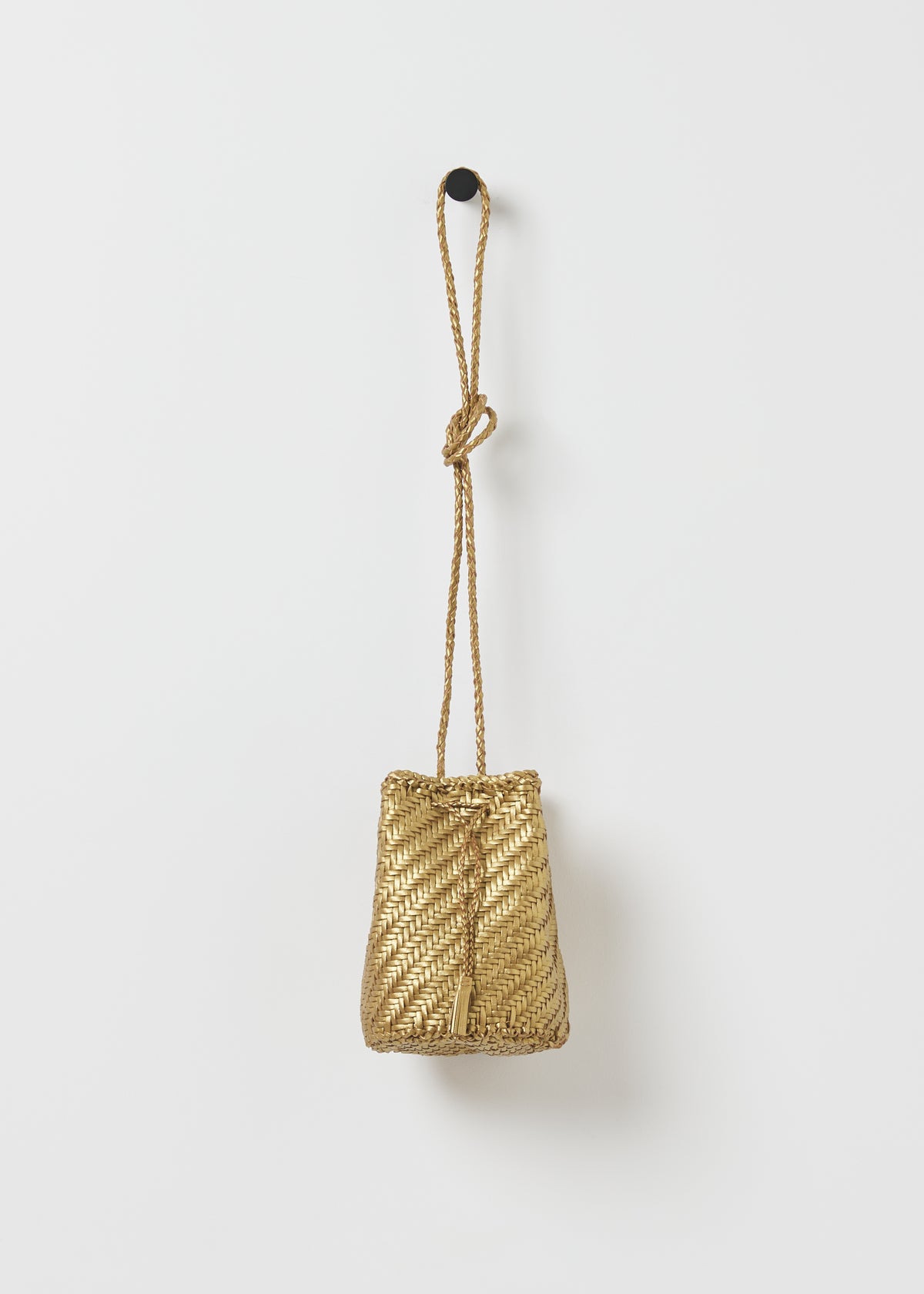 POM POM DOUBLE JUMP BAG — GOLD