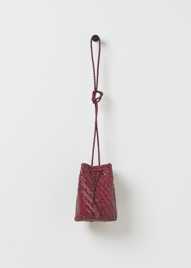 POM POM DOUBLE JUMP BAG — BORDEAUX
