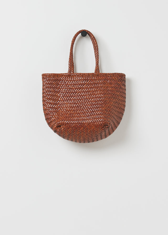 SMALL GRACE BASKET BAG — TAN