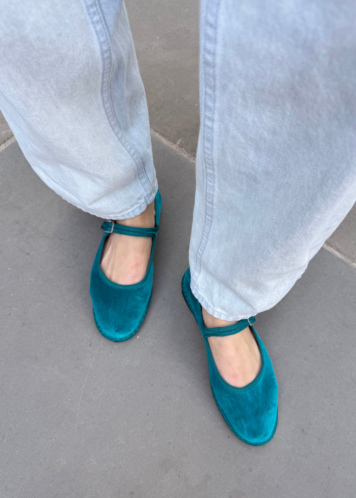VELVET MARY JANE SLIPPERS — PEACOCK