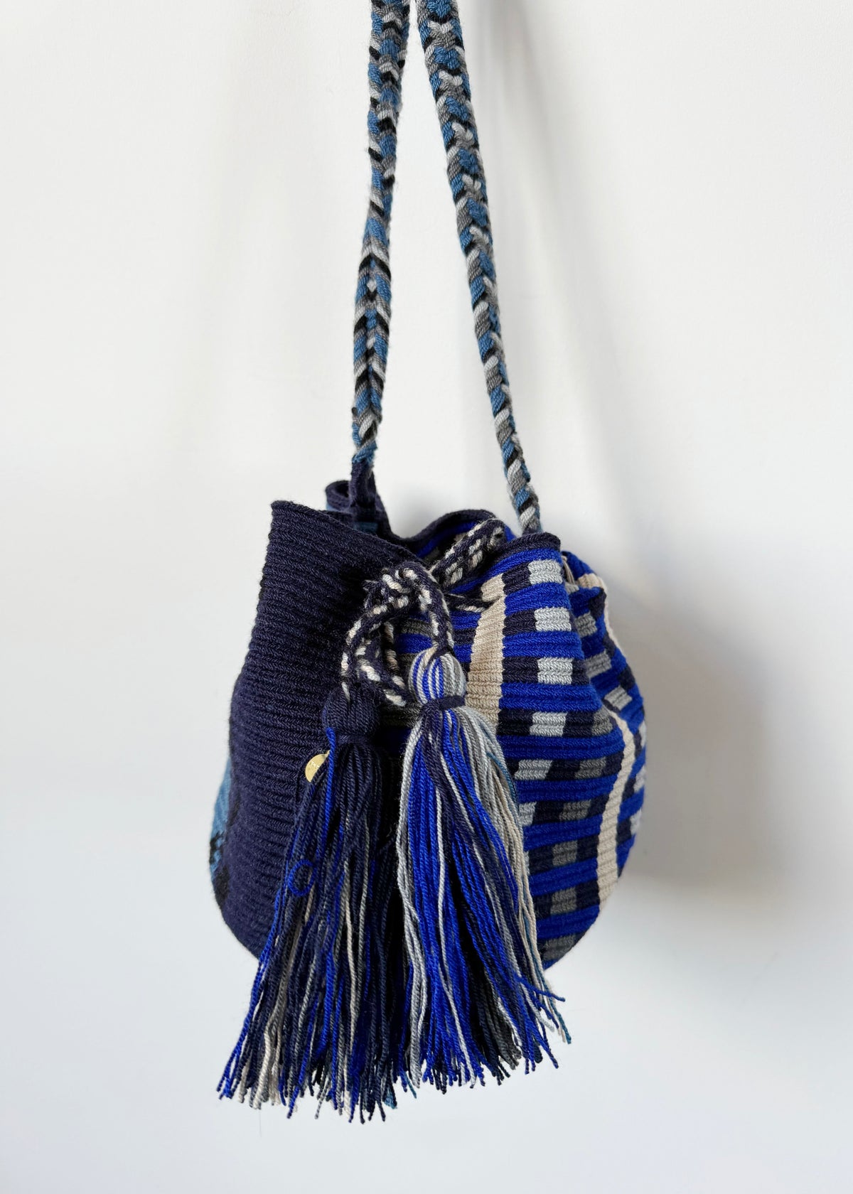 MEDIUM CROSSBODY COCKATOO BAG  — DARK BLUE & DENIM BLUE