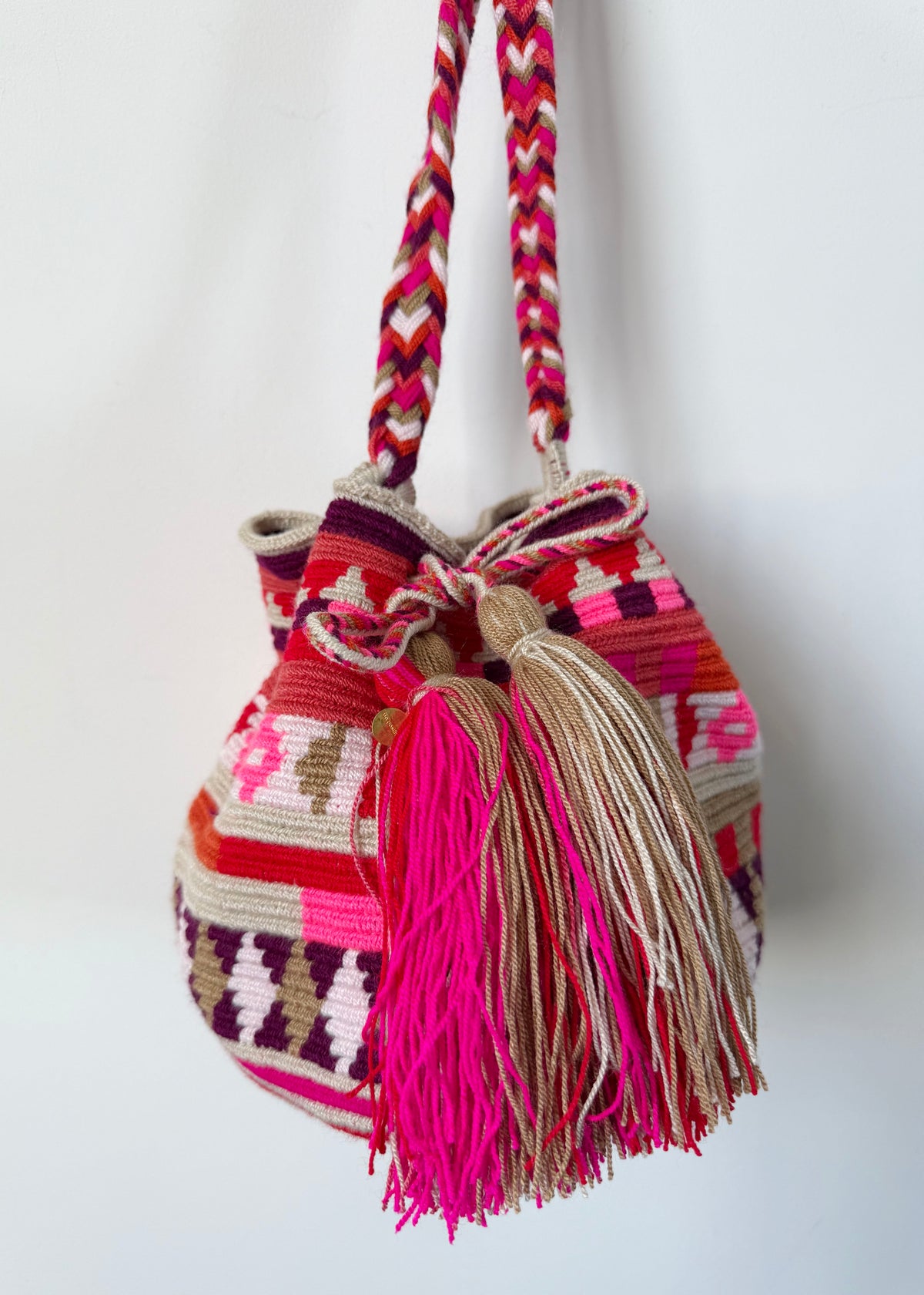 MEDIUM CROSSBODY BAG  — PINK & ORANGE