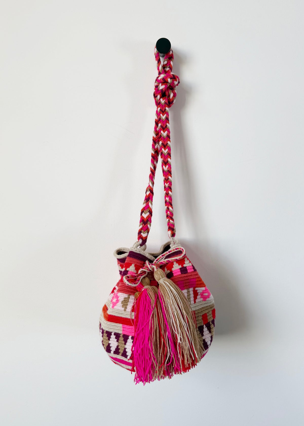 MEDIUM CROSSBODY BAG  — PINK & ORANGE